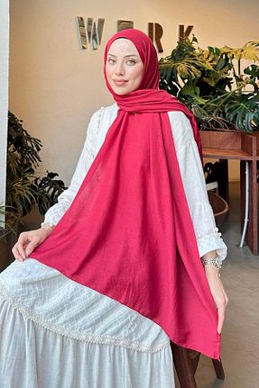 شال زرشکی زنانه پنبه ای lamelif - کد 933899244