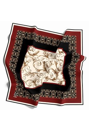 روسری زرشکی پلی استر VİOLLA - کد 289972999