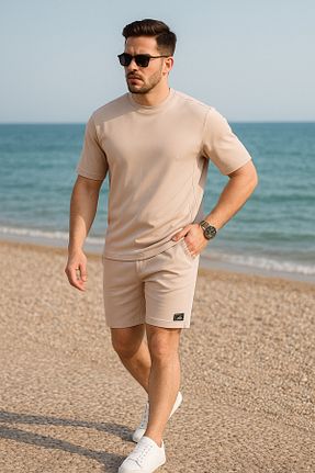 ست بالاتنه و پائین تنه بژ مردانه بافتنی Pobudo - کد 829392723