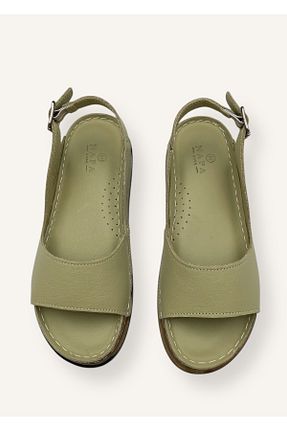 صندل سبز زنانه پاشنه تخت N Napa Shoe - کد 944569364