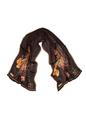 دستمال گردن قهوه ای زنانه ابریشم NUR İPEK - کد 825407554