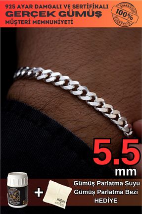 دستبند نقره مردانه 925 عیار OSMANLI GÜMÜŞ - کد 795537120