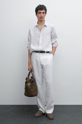 پیراهن سفید مردانه رگولار Massimo Dutti - کد 921097001