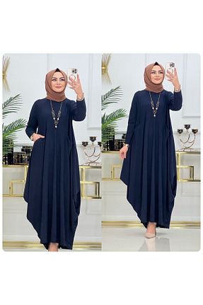 لباس حجاب سرمه ای زنانه Relaxed NİSUM MODA - کد 892030674