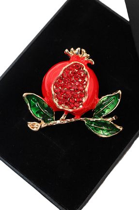 سنجاق سینه قرمز زنانه فلزی KEEBA - کد 898748517