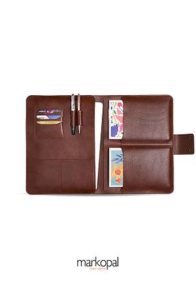 کیف نوت بوک قهوه ای MORCA - کد 805674627