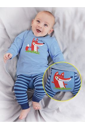 ست نوزادی آبی بچه گانه پنبه ای Denokids - کد 338032118