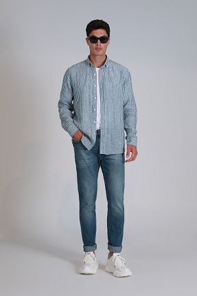 شلوار جین آبی مردانه پاچه تنگ Lufian - کد 849774265