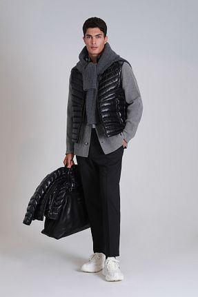شلوار مشکی مردانه الاستین Lufian - کد 871059178