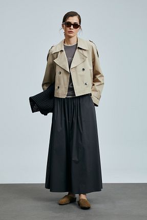 کاپشن بژ زنانه پلی استر Lufian - کد 929609834