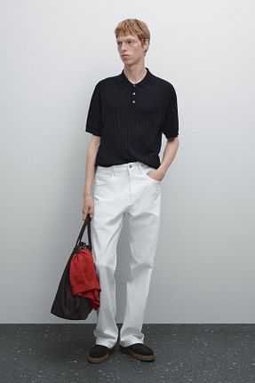 تیشرت مشکی مردانه رگولار Massimo Dutti - کد 943648728