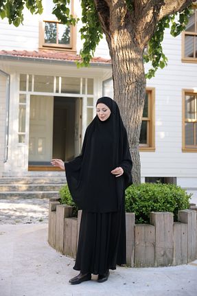 کلاه و ابایا مشکی زنانه پنبه ای KADEEM - کد 927969952