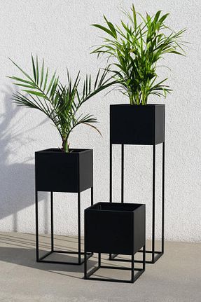 ژاردینیر مشکی 70 سانتی متر 3art Metal - کد 98446188