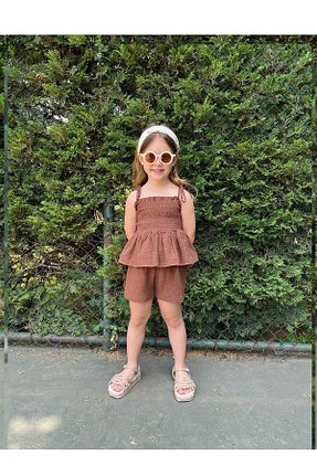 ست بالاتنه و پائین تنه قهوه ای بچه گانه بافتنی My Kids Wear - کد 944539136