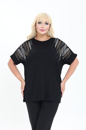 بلوز مشکی زنانه ساده şuranur - کد 944724610