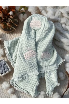 پارچه موسیلین فیروزه ای Butik - کد 944886109