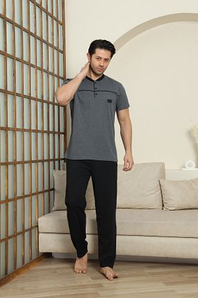 ست لباس راحتی طوسی مردانه ساده MODAREYA - کد 301320273