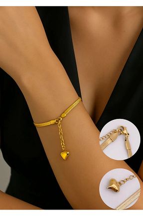 دستبند استیل (فولاد) طلائی زنانه استیل ضد زنگ NOVARİKA - کد 760974708