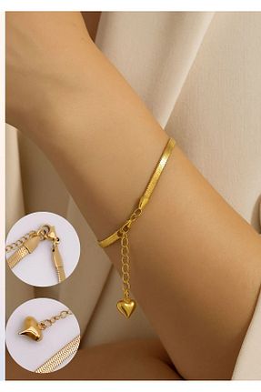 دستبند استیل (فولاد) طلائی زنانه استیل ضد زنگ NOVARİKA - کد 760974708