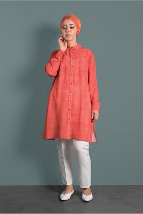 تونیک حجاب نارنجی زنانه پلی استر Alvina - کد 873174885