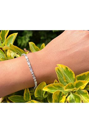 دستبند استیل (فولاد) سفید زنانه استیل ضد زنگ DİLANCA TAKI - کد 934403205