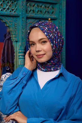 روسری بنفش پنبه ای İpekhan - کد 850312110