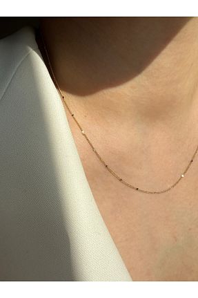 گردنبند استیل ( فولاد ) زرد زنانه استیل (فولاد) LUSORA ACCESORY - کد 934361311