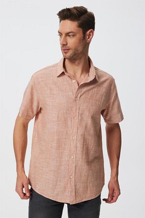 پیراهن نارنجی مردانه رگولار Lee Cooper - کد 735860731