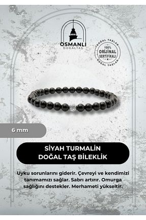 دستبند جواهر مشکی زنانه سنگ طبیعی OSMANLI DOĞAL TAŞ - کد 665684135