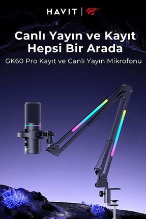 میکروفون کامپیوتر مشکی Havit - کد 940085919