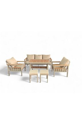 ست باغچه بژ فلزی SEZBİL - کد 938809253