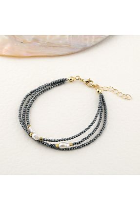 دستبند مروارید طوسی مروارید آب شیرین OSMANLI DEĞERLİ TAŞ - کد 647266418