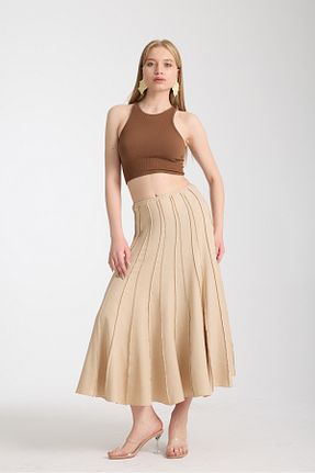 دامن بژ زنانه بافتنی Swass - کد 931244674