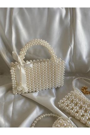 کیف مجلسی سفید زنانه پارچه ای MODA - کد 881437422