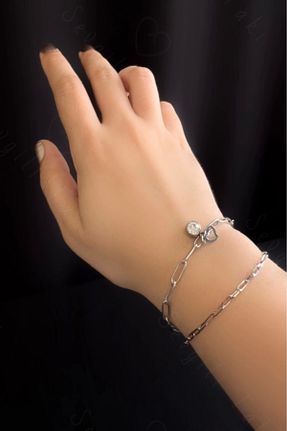 دستبند استیل (فولاد) زنانه استیل ضد زنگ SEVGİLİ TAKI - کد 826555147