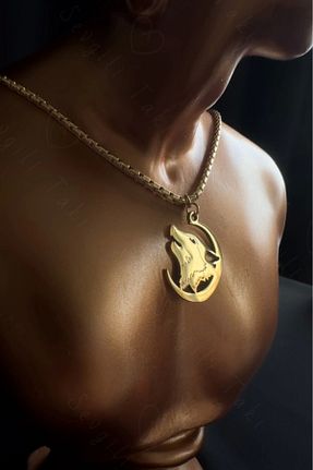 گردنبند استیل ( فولاد ) طلائی مردانه استیل ضد زنگ SEVGİLİ TAKI - کد 832963967