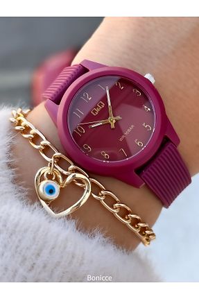 ساعت مچی صورتی زنانه 34 میلی متر Q&Q - کد 851452326