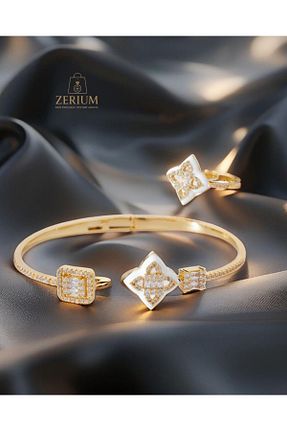 دستبند استیل (فولاد) زرد زنانه استیل (فولاد) ZERİUM - کد 941932478