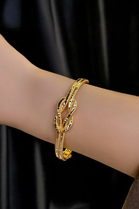 دستبند طلا زرد زنانه 14 عیار Altınaşkı - کد 923738630