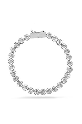 دستبند نقره سفید زنانه 925 عیار Silveranka - کد 769331190