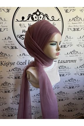 روسری صورتی پلی استر Yasmin S