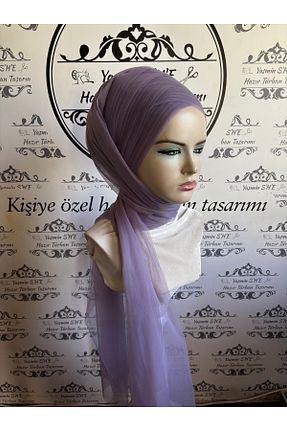 روسری بنفش پلی استر Yasmin S