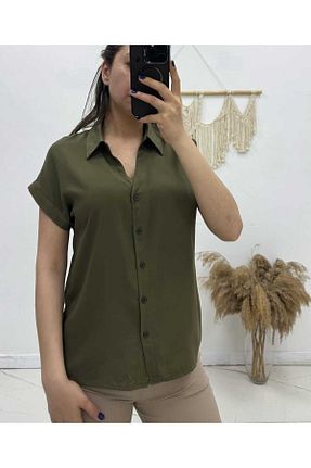 پیراهن خاکی زنانه Fitted Maison La Femme - کد 944066685