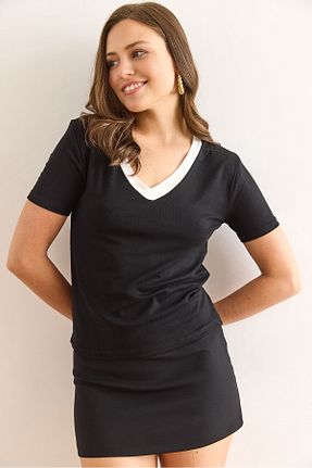 بلوز مشکی زنانه رگولار Olalook - کد 944075190