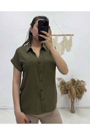 پیراهن خاکی زنانه Fitted Maison La Femme - کد 944066685