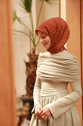 روسری نارنجی 90 x 90 Silk Home - کد 929818150