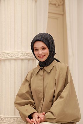 روسری طوسی 90 x 90 Silk Home - کد 929818145