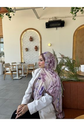 شال بنفش زنانه پنبه ای Modakaşmir - کد 944635728