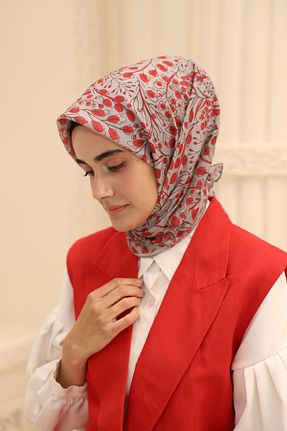روسری قرمز پنبه ای Silk Home - کد 944174361
