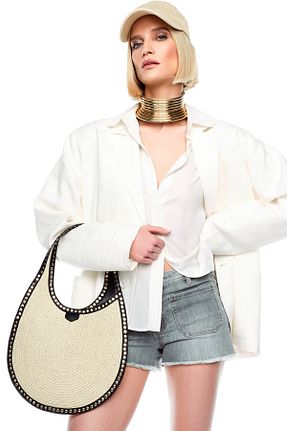 کیف دوشی بژ زنانه چرم مصنوعی Derimod - کد 944192101